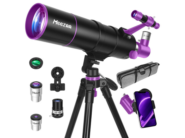 Telescope for Adults High Powered, 90mm Aperture 550mm Refractor Portable Telescopes for Kids Astronomy Beginners, with Tripod, Phone Adapter,...