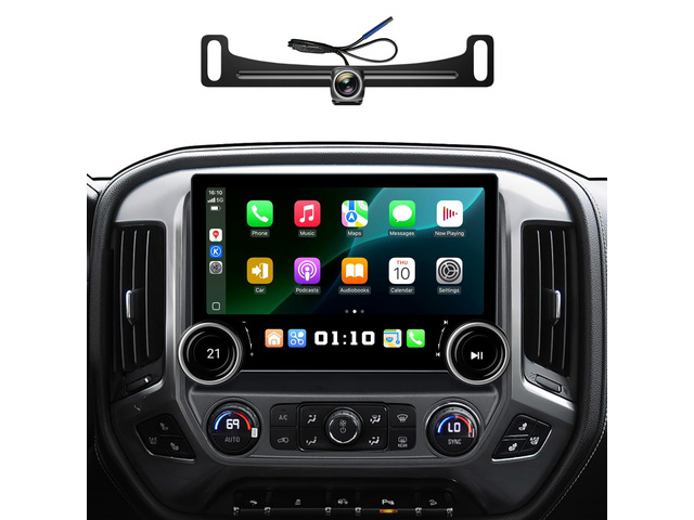 11.5in Car Stereo for Chevy Silverado GMC Sierra 14-18 CarPlay Supports Bose System, 4G+64GB ROM for Offline Maps, Dual Knobs for Work Gloves,...