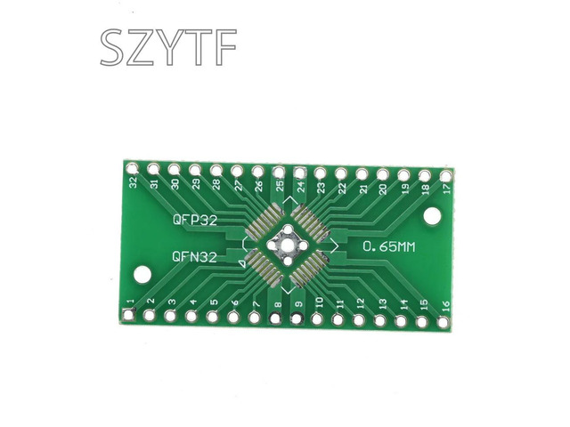 10pcs 0.8 / 0.65mm QFN32 QFP32 adapter plate SMD turn DIP