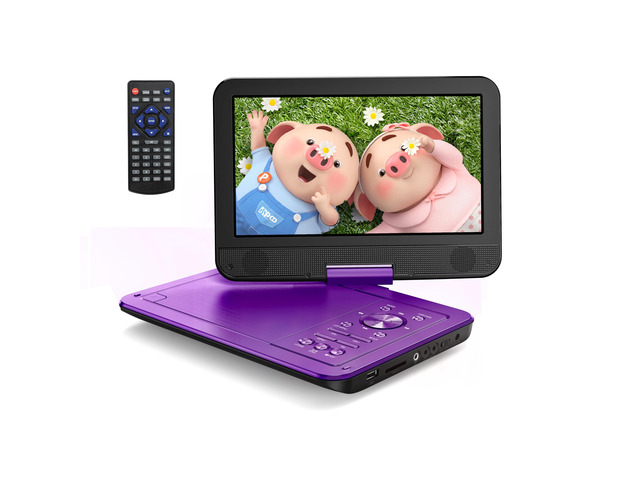 12.5' Portable DVD Player, 10.5' HD Screen for Car and Kids, 6H Easy Setup for Kids & Elderly, All-Region Playback, Headphone Jack, AV-IN/AV-OUT,...