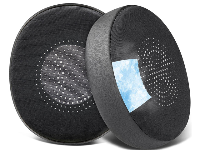 Cooling Ear Cushions for Jabra Evolve2 65, Elite 45h - Black Earpads for Evolve2 65(UC/MS), Evolve2 40(UC/MS/USB), Elite 45h On-ear Headphones