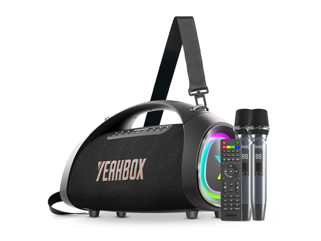 Sonic Boom Max K Karaoke Speaker, 200W RMS Bluetooth Speaker 200W RMS powerful audio, 3-way HiFi sound, smart EQ app, RGB lighting, IPX6 water...