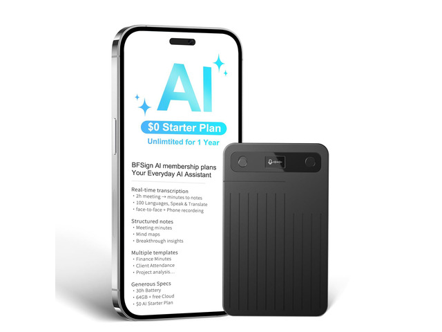 Note Pro AI Voice Recorder, 64GB AI Recorder with Transcription, Real-Time Translate 100+ Languages, AI Meeting Minutes & Mind Maps, Magnetic...