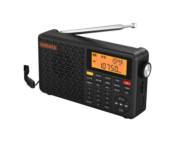 D109WB Portable AM/FM/SW/LW/WB Weather Radio Shortwave Radio Receiver with NOAA Alert, Battery Operated Great Sound Wireless BT Mp3 Speaker, SOS...