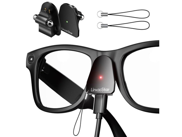 Charging Adapter Compatible with Ray-Ban Oakley Meta Glasses(Gen 1 & 2)(2Pcs) LED Indicator,AI Smart Glasses Portable Charger USB C Port for...