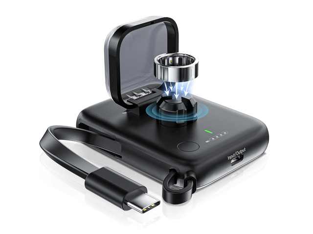 Portable Charging Case for Oura Ring Gen 4, Smaller 5000mAh Fast Charging Power Bank with USB-C Cable,Travel Keychain Battery Pack for iPhone...