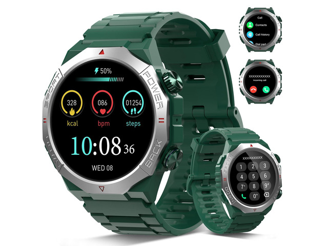 Military Smart Watches for Men (Answer/Make Calls), 1.39' Watches, Heart Rate/Sleep Monitor, 110 Sports Modes Watch, Waterproof Watch, 30Day,...