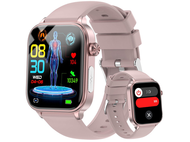 Smart Watch for Men Women (Answer/Make Calls), 1.96' HD Screen Fitness Watch with Blood Pressure/Heart Rate/Sleep/Body Temperature/Stress Monitor,...