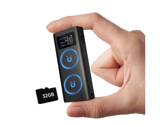 32GB MINI Magnetic Voice Activated Recorder, 3000mAh 350H Battery Time V88 Metal Recording Device with Speaker Playback, AI Noise Reduction, TF...