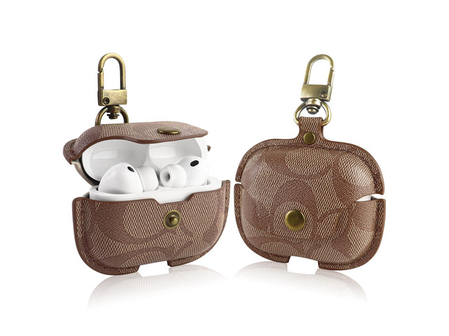 for AirPods Pro 3 Case, Leather Cute Full Body Shockproof Protective Cover for AirPods Pro 3nd Generation Case for Women Men, Drop Protection (C)