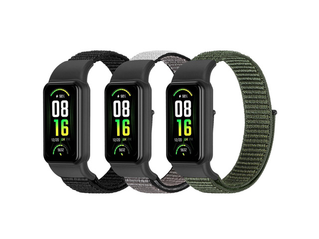 Solo Loop Nylon Bands Compatible with Amazfit Band 7 Straps,Soft Breathable Comfortable Adjustable Colorful Sports Replacement Wristband for...