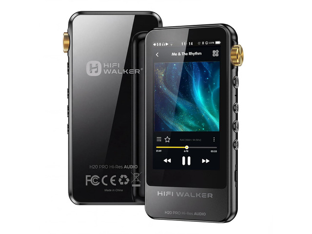 H20 Pro MP3 Player with Bluetooth, Hi-Res, 64GB Memory Card Dual ESS DACs, 4.4mm balanced output, USB DAC mode and FLAC/DSD support