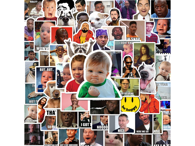 Funny Meme Stickers (200+pcs) Waterproof Vinyl Sarcastic Decals High-Definition Print, Easy Tear & Peel, Great Value Multi-Pack, Fun for Sharing,...