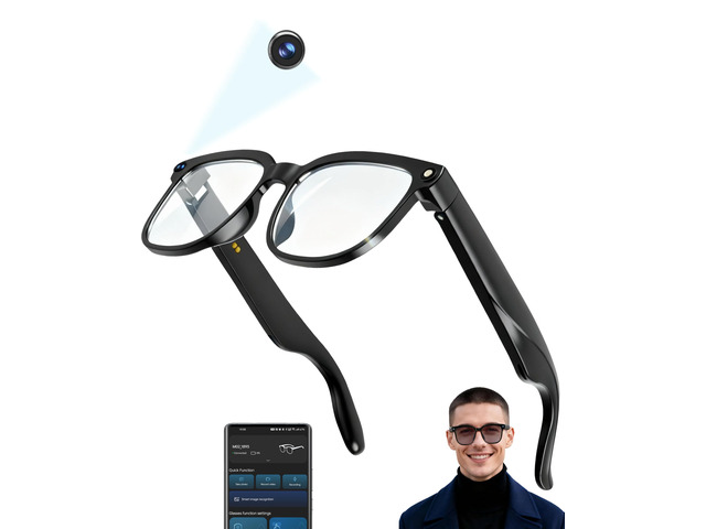 AI Smart Glasses 1080P Camera Translator Bluetooth Photochromic Lens Record crisp 1080P HD first-person POV video anytime