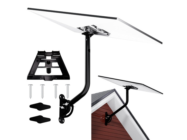 Starlink Standard Mount for 4/4X, 0-12 Inch Adjustable Roof& Wall Mount Kit Roof/Wall Mounting Kit for Starlink Standard with Aluminum Pipe...