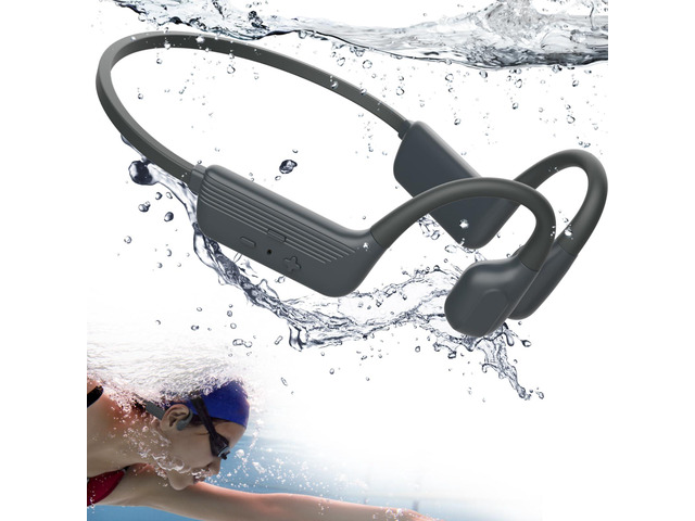 Swimming Headphones-IP68 Waterproof Headphones Open Ear Bluetooth Waterproof Earbuds with 32GB Memory Card, IP68 Waterproof Headphones for...
