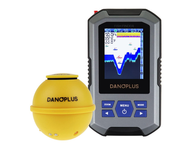 Portable Fish Finder Large HD Display Wireless Depth Finders for Boats with 147 feet Depth Detection Sensor, Rechargeable Castable Fish Finder...