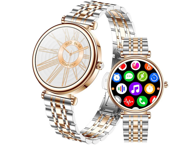 Smart Watch for Women 1.27' Color Screen Waterproof Fitness Activity Tracker Rose Gold Women's Smart Watch with Heart Rate Sleep Monitor for...