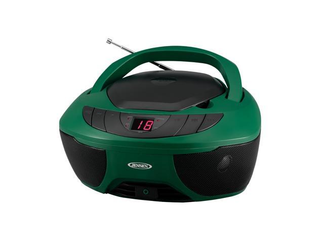 CD-475 Classic Boom Box Portable CD Player - Home Audio Radio AM-FM, Stereo Speakers Aux Line-in, Headphone Jack - Green - Limited Edition Color