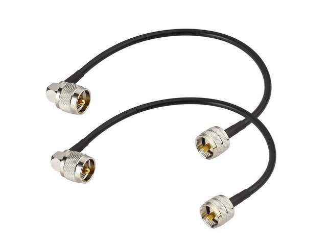 PL-259 Jumper Cable UHF (Pl259) Male to Male Low Loss Digital RG58 Coax Cable (12 Inch RG58) for HAM & CB Radio,Antenna Analyzer,Dummy Load,SWR...