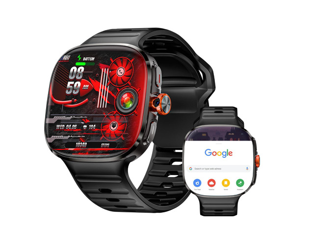 4G SIM Card Android Smart Watch, 2.16'' AMOLED Large Screen 3GB+32GB Smartwatch for Men Women with Rotating Camera WiFi GPS, 1150mAh Fitness...