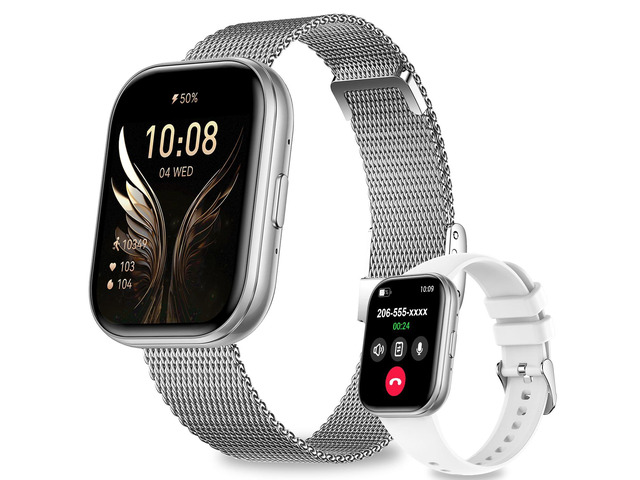 Smart Watches for Women Men with 1000 mAh, 1.75' Fitness Tracker (Answer/Make Calls), IP68 Waterproof Smartwatch with Heart Rate SpO2 Sleep Monitor...