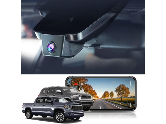4K Dash Cam Suitable for Toyota Tundra 2017-2021 & Sequoia 2017-2022 Limited SR5 Platinum TRD Pro, Integrated OEM Look, High Definition 2160P Video...