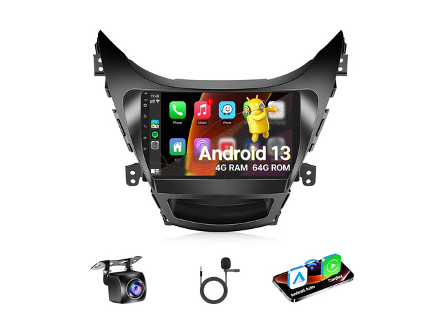Car Radio Stereo for Hyundai Elantra 2011 2012 2013, 8 Core 4G+64G Carplay Android Auto Upgraded Screen, 9 Inch IPS Touchscreen with In-dash GPS,...