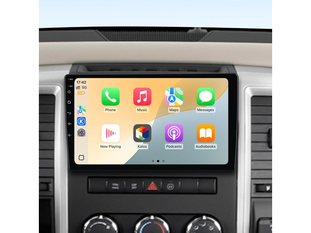 Car Radio Stereo Upgrade for Dodge RAM 1500 2500 3500 2009 2010 2011 2012,Plug and Play Head Unit with CarPlay Android Auto 4Core 64GB