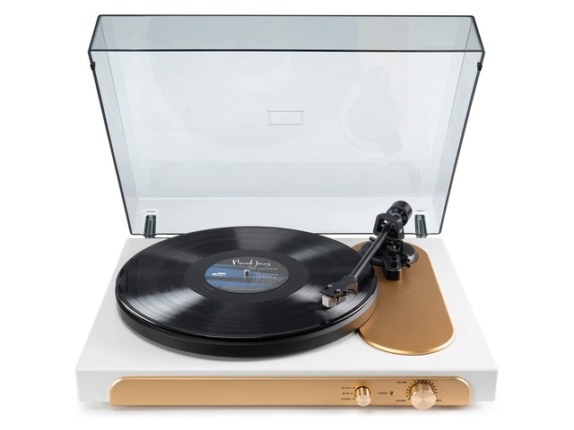Record Player Turntable Wireless in & Output, High Fidelity Vinyl Player with Adjustable Counterweight & Anti-Skip, Built-in Phono Preamp,...