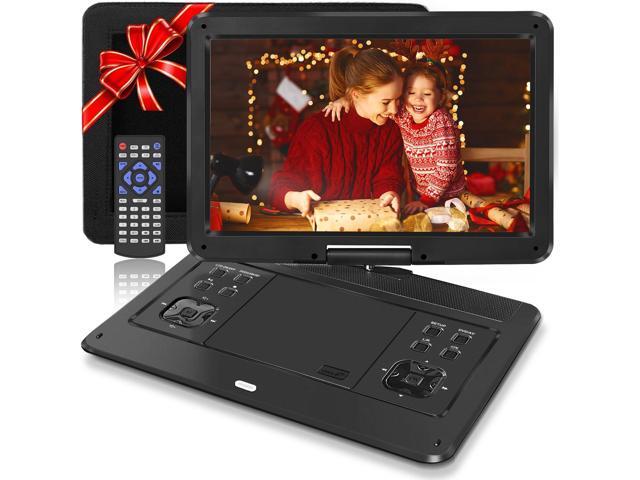 16.5 Portable DVD Player, 6Hr Battery, Car Headrest Mount, Remote 1280x800 HD 14.1'Swivel Screen, 5000mAh Battery, Supports CD/DVD/SD/USB, for...