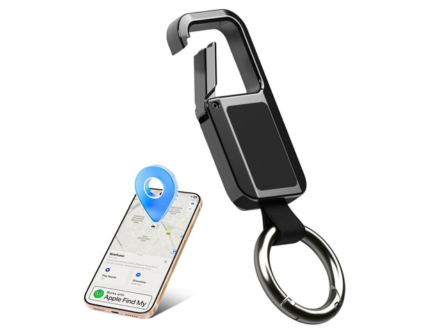 Keychain Tracker Works with Apple Find My (iOS Only) Key Chain Tracker Tag Heavy Duty Car Keychain for Men, llaveros para hombres Carabiner Key...