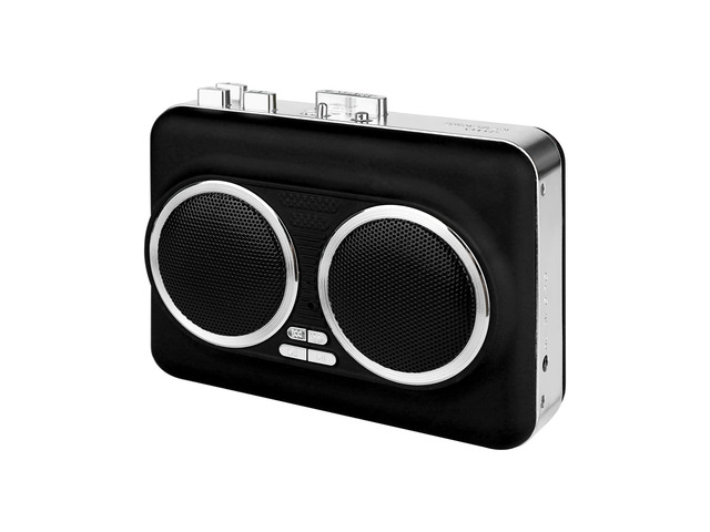 Cassette to MP3 Converter USB, Tape Player with Recording, Black Cassette to MP3 via USB recording; Built-in speaker & headphone jack; No PC...
