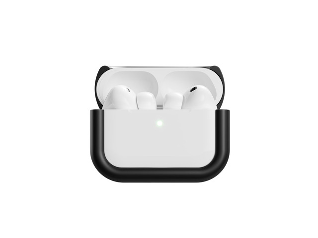 Compatible with AirPods Pro 3 Case (2025), Minimalist Protective Shock Absorption Aluminum Shells + Elastomer Inlays, Slide-On Fit Charging Case Cover
