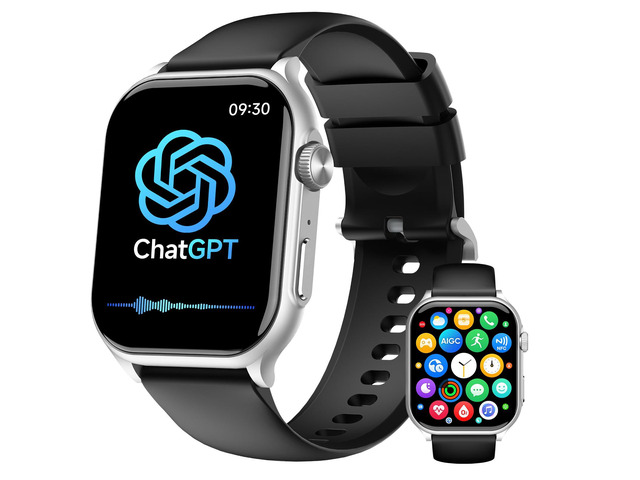 AI Smart Watch for Men Women Answer/Make Calls, Built-in ChatGPT, 1.96' HD AMOLED Screen Fitness Watch with Heart Rate Monitor Sleep Monitor, 100+...