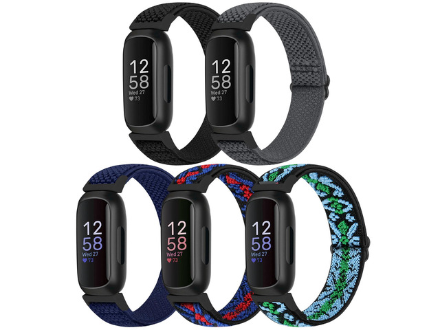 Compatible with Fitbit Inspire 3/Inpsire 2/Inspire/Inpsire HR/Ace 2/Ace 3 Watch Bands, Elastic Adjustable Replacement Wristband Women Men Stretchy...