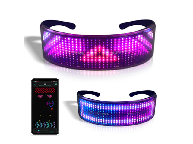 LED Glasses,Glow Light up Glasses for Adults light up sunglasses for Party, Birthday, Halloween (432 LED beads)