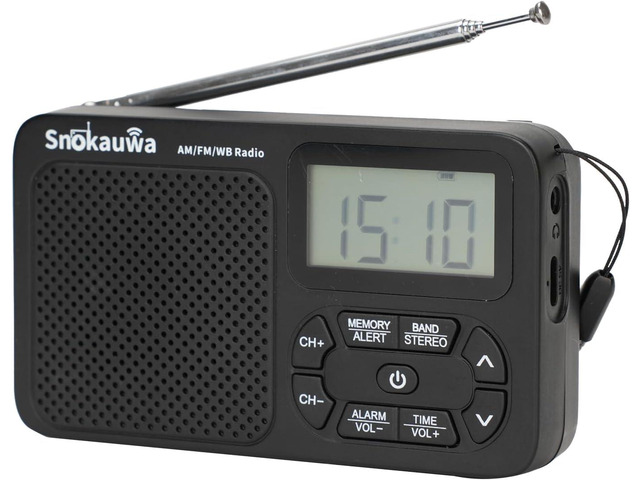 AM FM Radio, Portable Emergency Weather NOAA Radio, Small Digital Radio with Dual Mode Storage, Digital Tuner, Sleep Timer, Wall Plug and Battery...