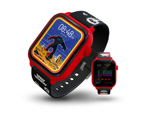 Space Invaders Retro Gaming Smart Watch, Selective Tech, Red No Wi-Fi or Bluetooth, Fitness Tracking, Built-in Space Invaders Game, Custom Watch...