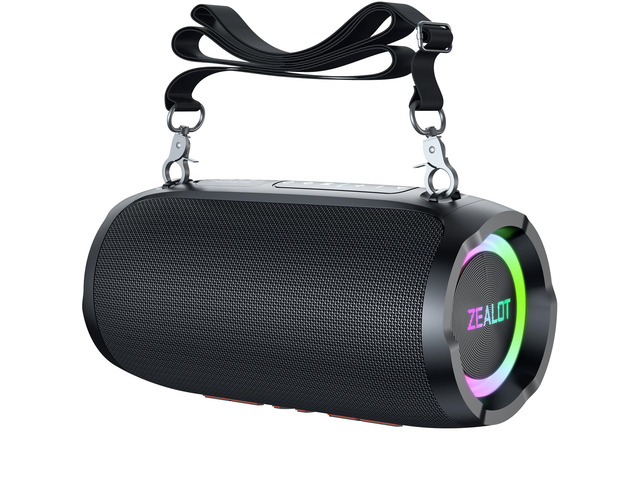 Portable Bluetooth Speaker,80W Peak(60W) Booming Sound Speakers with LED Light,Bluetooth 5.3, Loud Speaker for Home,Party,Camping,Beach,Gifts(Black)