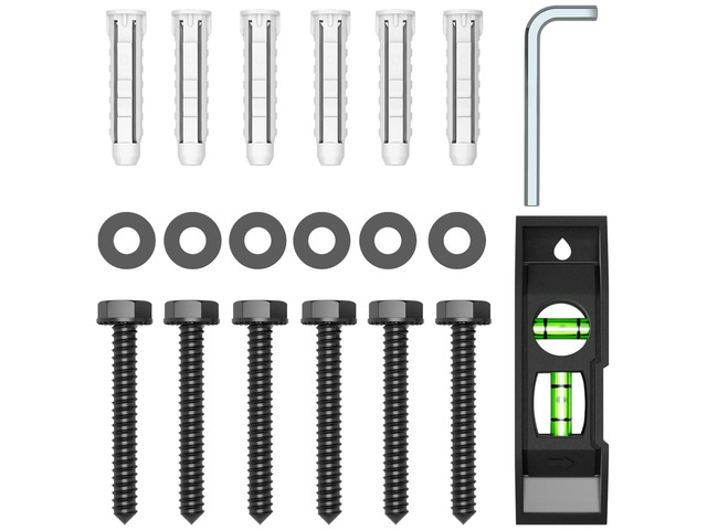 Wall Anchors Hardware Kit for TV Wall Mount Including M7 Lag Bolts, Wall Anchors, Washers, Allen Key, Bubble Level, TV Mounting Screws Kit for...