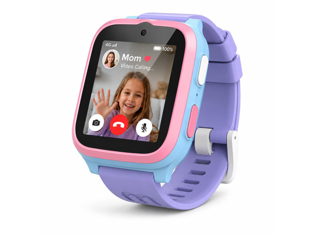 Fone S3+ Kids Smart Watch 4G GPS Watch Phone for Kids, Smartwatch with eSIM, Video Voice Call, 2MP Camera, GPS Tracking, Text, Waterproof eSIM Dual...