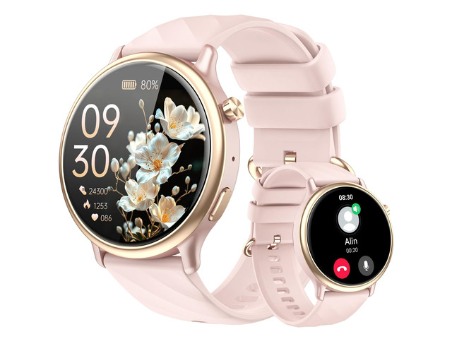 Smart Watch for Women Samsung iPhone Compatible: 1.32' AMOLED Smartwatch for Android Phones (Answer/Make) Fitness Tracker Heart Rate/Sleep/SpO2...