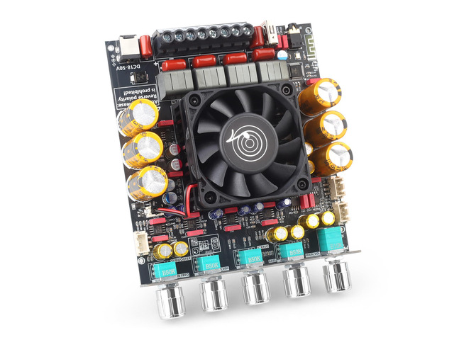 ZK-AS21P Bluetooth Amplifier Board 300W+300W+600W Output, 18-50V DC Wide Voltage Input, Vehicle Amplifier (ZK-AS21P)