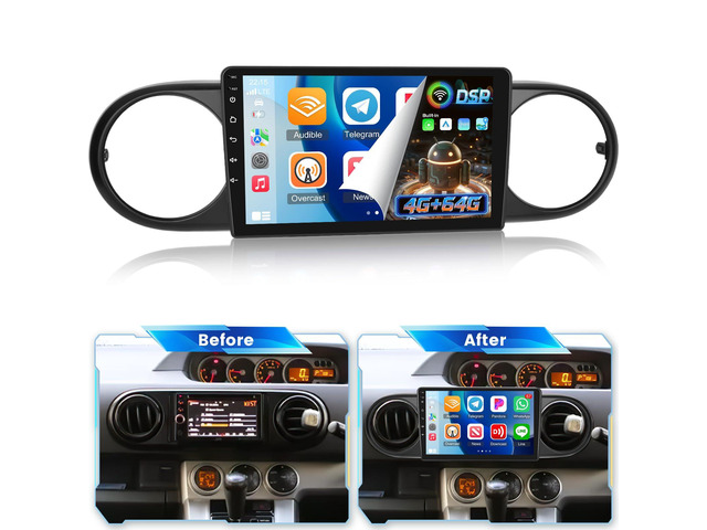 [4+64G] Android Radio for Toyota Scion XB 2007-2019: 9 inch IPS Touchscreen Scion XB Stereo - Wireless Carplay and Android Auto, Custom Homepage,...