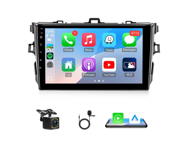 Linux Car Radio for Toyota Corolla 2008 2009 2010 2011 2012 Fast Boot Wireless CarPlay & Android Auto, 9 inch Touch Screen for Toyota Corolla...