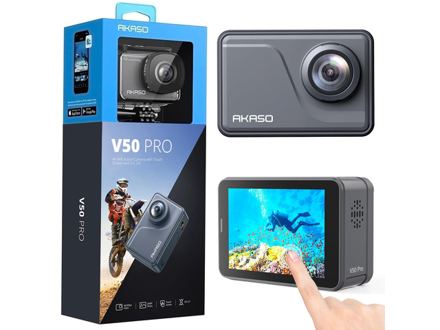 V50 Pro Native 4K30fps 20MP WiFi Action Camera with EIS Touch Screen