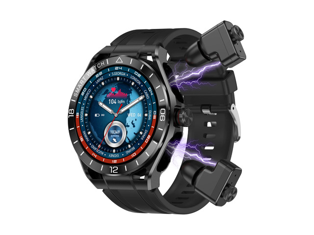 Smart Watch with Earbuds for Android and iPhone,1.52'' HD Screen,Answer/Make Calls,Fitness Tracker,Ultra-Thin Design,Watch with Earbuds for Men Women