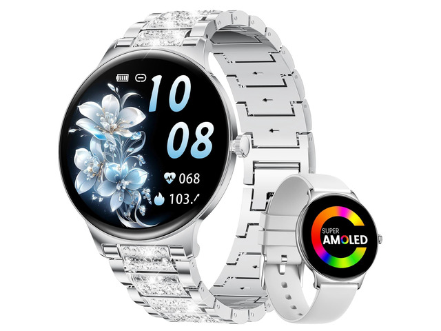 Ultra-Thin Smart Watch for Women,1.43' Always-on Display Smart Watch with Bluetooth Call,Health Tracker 100+ Sports Modes, Mutifuction Women...