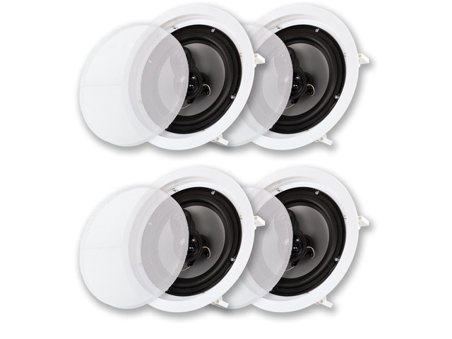 Acoustic Audio CS-IC83 in Ceiling 8' Speaker 2 Pair Pack 3 Way Home Theater 1400 Watt